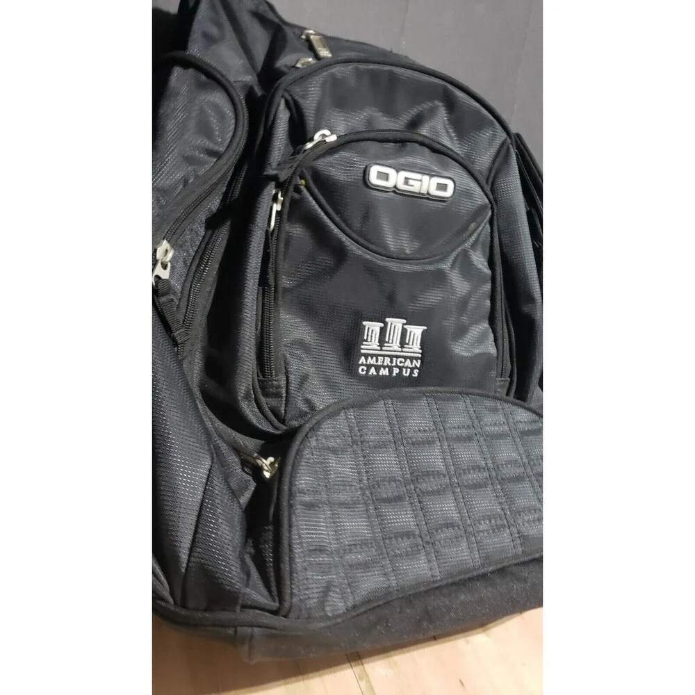 OGIO Metro Computer Laptop Backpack, Black American Campus Embroidery